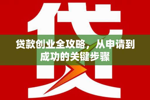普宁贷款创业全攻略，从申请到成功的关键步骤