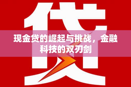 望谟现金贷的崛起与挑战，金融科技的双刃剑