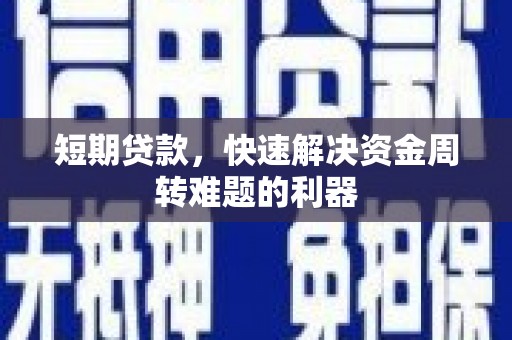 巴里坤短期贷款，快速解决资金周转难题的利器