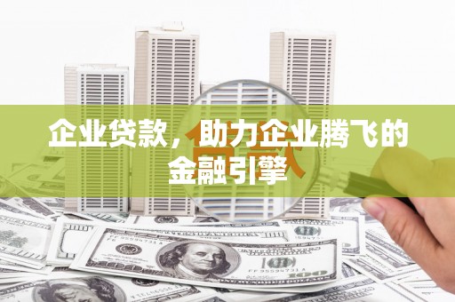宛城企业贷款，助力企业腾飞的金融引擎