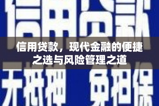 灵山信用贷款，现代金融的便捷之选与风险管理之道