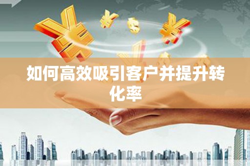 埔心如何高效吸引客户并提升转化率