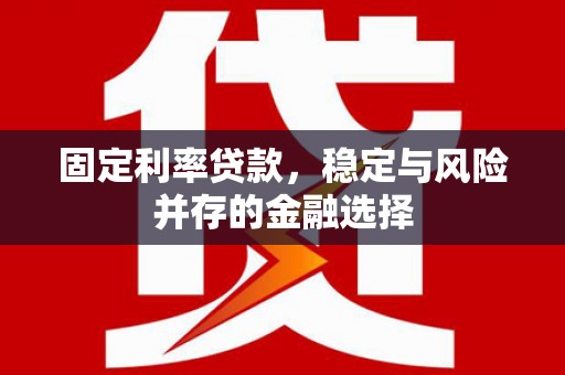 青羊固定利率贷款，稳定与风险并存的金融选择