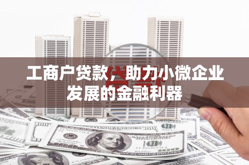 新县工商户贷款，助力小微企业发展的金融利器