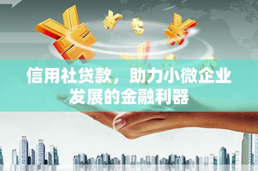 瑞芳信用社贷款，助力小微企业发展的金融利器